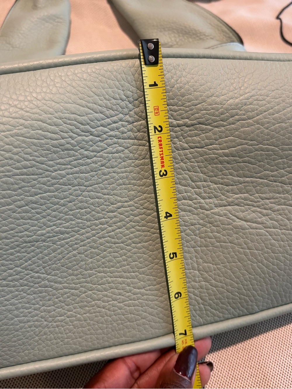 Donna Karan Mint Green Pebbled Leather Hobo Bag - Picture 8 of 11